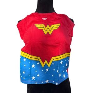 Girls Wonder Woman‎ Justice League Tee Shirt 6X Red Blue Star Costume Top